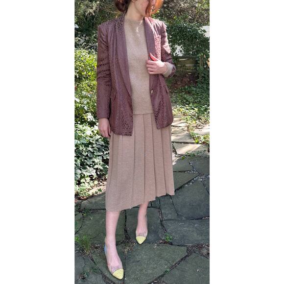 Lauren Manoogian Size 1 Small New Suri Alpaca Long Sleeve Crew Sweater Camel NWT - Picture 9 of 9